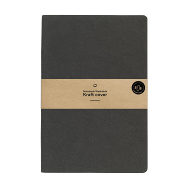 Logotrade promotional item picture of: Paper Notebook GRS Washable Kraft Cover A5