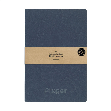 Logo trade corporate gifts picture of: Paper Notebook GRS Washable Kraft Cover A5