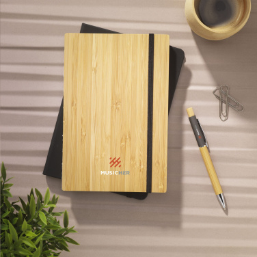 Logo trade promotional products image of: Bamboo Journal Naked Spine Paper Notebook A5