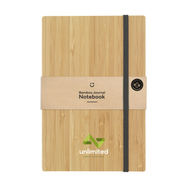 Logo trade promotional merchandise photo of: Bamboo Journal Naked Spine Paper Notebook A5