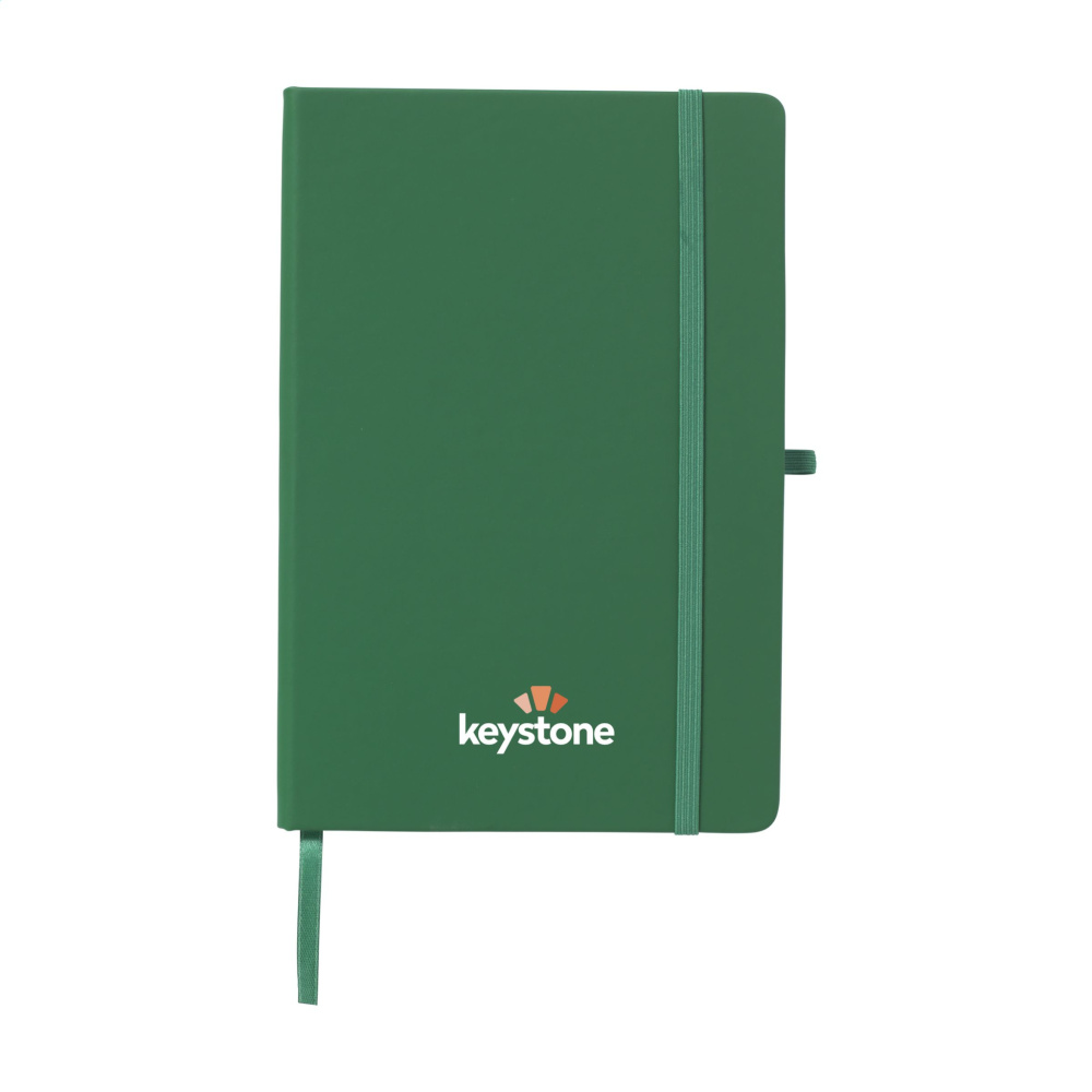 Logo trade corporate gifts image of: Recycled GRS PU Paper Notebook A5