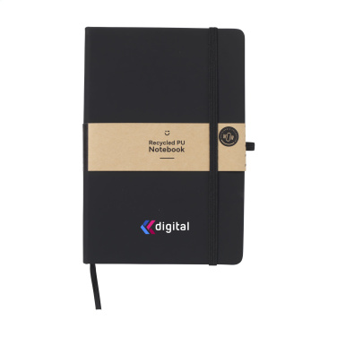 Logo trade promotional gifts image of: Recycled GRS PU Paper Notebook A5