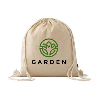 Logo trade advertising products picture of: GRS Recycled Cotton PromoBag (180 g/m²) backpack