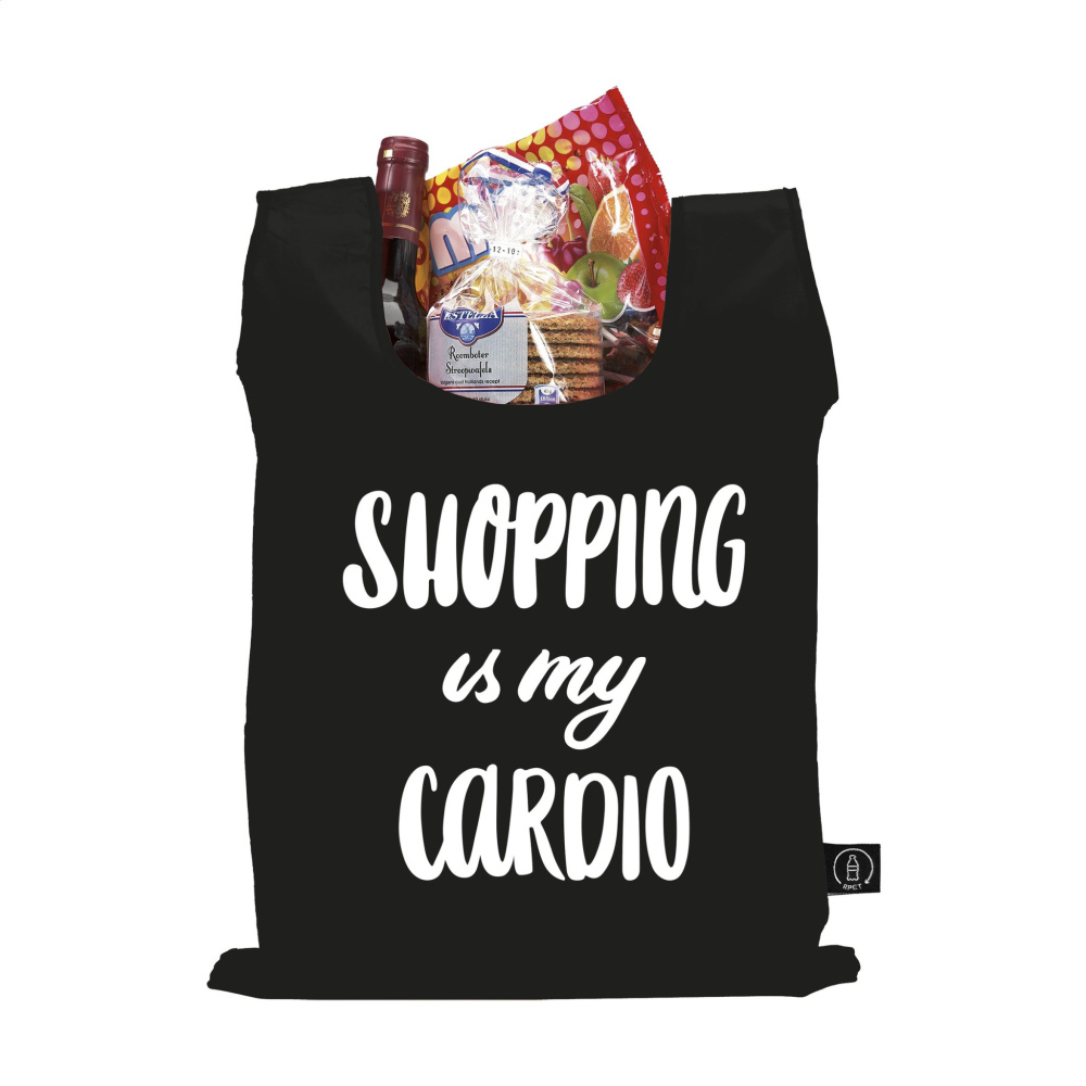 Logo trade promotional products image of: Shop Easy RPET folding shopping bag