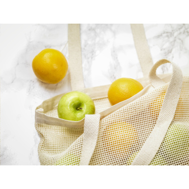 Logotrade promotional product image of: Natura Organic Mesh Shopper (180 g/m²) shopping bag