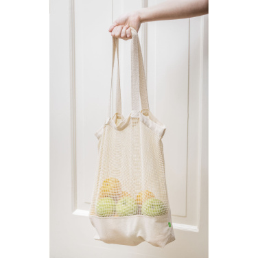 Logo trade promotional gifts image of: Natura Organic Mesh Shopper (180 g/m²) shopping bag