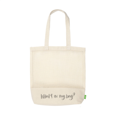 Logotrade promotional gift picture of: Natura Organic Mesh Shopper (180 g/m²) shopping bag