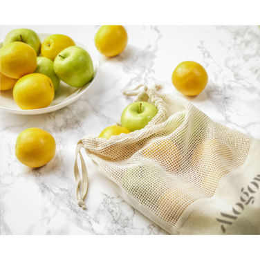 Logotrade promotional item picture of: Natura Organic GOTS Mesh Bag (120 g/m²) fruit bag