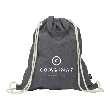 Logo trade corporate gifts image of: GRS Recycled Cotton PromoBag Plus (180 g/m²) backpack