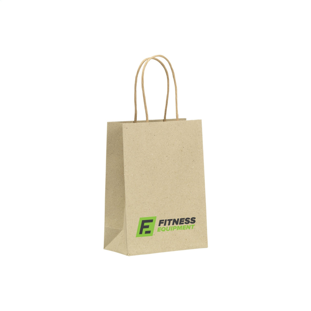 Logo trade promotional items image of: Leaf It Bag recycled grass paper (120 g/m²) S