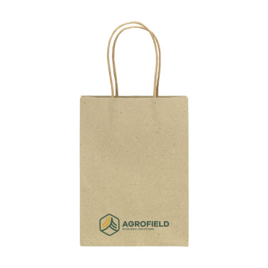 Logo trade promotional products image of: Leaf It Bag recycled grass paper (120 g/m²) S