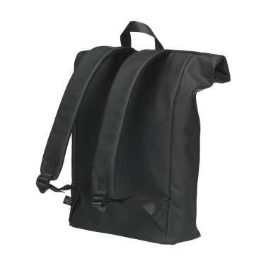 Logo trade promotional merchandise picture of: Lennon Roll-Top Recycled Backpack