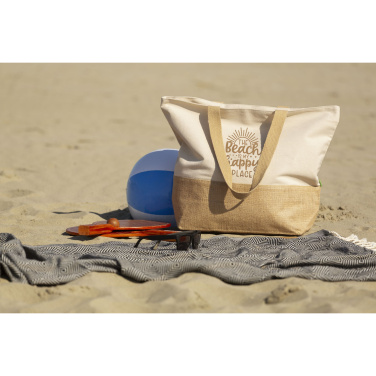 Logo trade promotional giveaways image of: Cancun Beachbag Organic Cotton (320 g/m²)