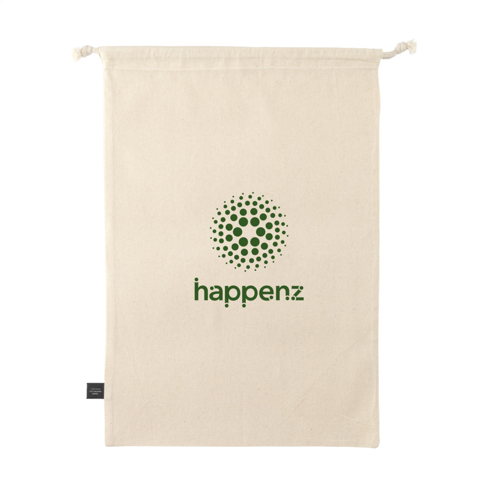 Logo trade advertising products image of: Gift Pouch Natural GRS Recycled Cotton (150 g/m²) L