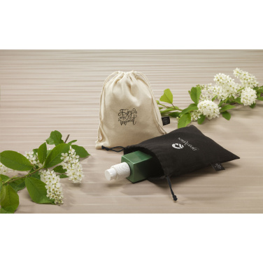 Logo trade promotional items image of: Gift Pouch Natural GRS Recycled Cotton (150 g/m²) S