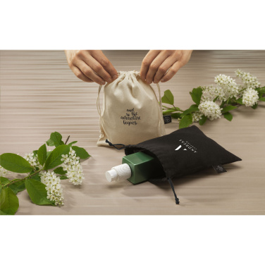 Logo trade promotional giveaways image of: Gift Pouch Natural GRS Recycled Cotton (150 g/m²) S