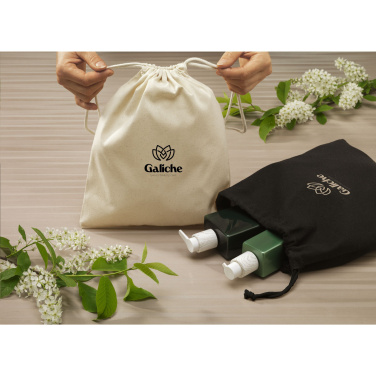 Logo trade promotional gifts image of: Gift Pouch Natural GRS Recycled Cotton (150 g/m²) M