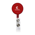 BadgeClip badge holder, transparent red