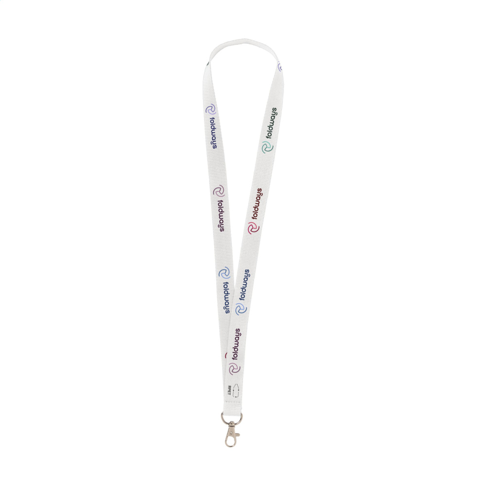 Logo trade promotional gifts image of: Lanyard Sublimation RPET 2 cm keycord