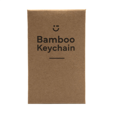 Logo trade promotional item photo of: Bamboo Key Rectangle keyring