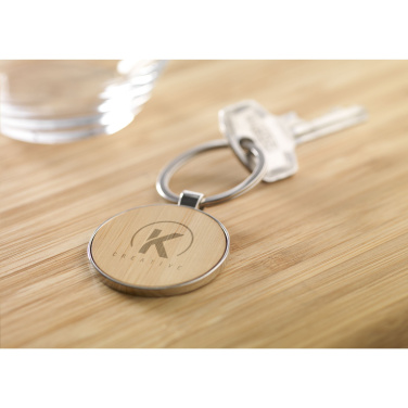 Logotrade promotional items photo of: Bamboo Key Circle keyring