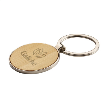 Logotrade promotional giveaway image of: Bamboo Key Circle keyring