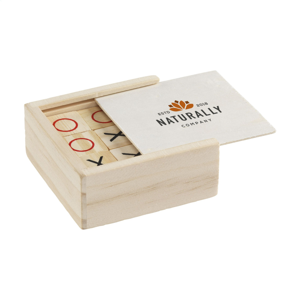 Logo trade business gifts image of: Tic Tac Toe Game Bamboo