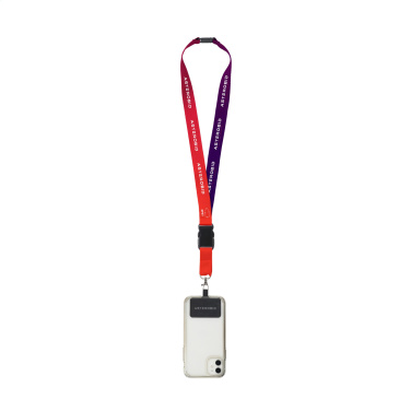 Logo trade advertising products image of: Lanyard Promo Complete Sublimatie RPET 2 cm with Patch