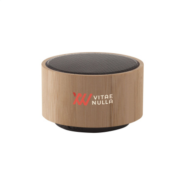 Logo trade promotional merchandise picture of: Wave Bamboo Wireless Speaker