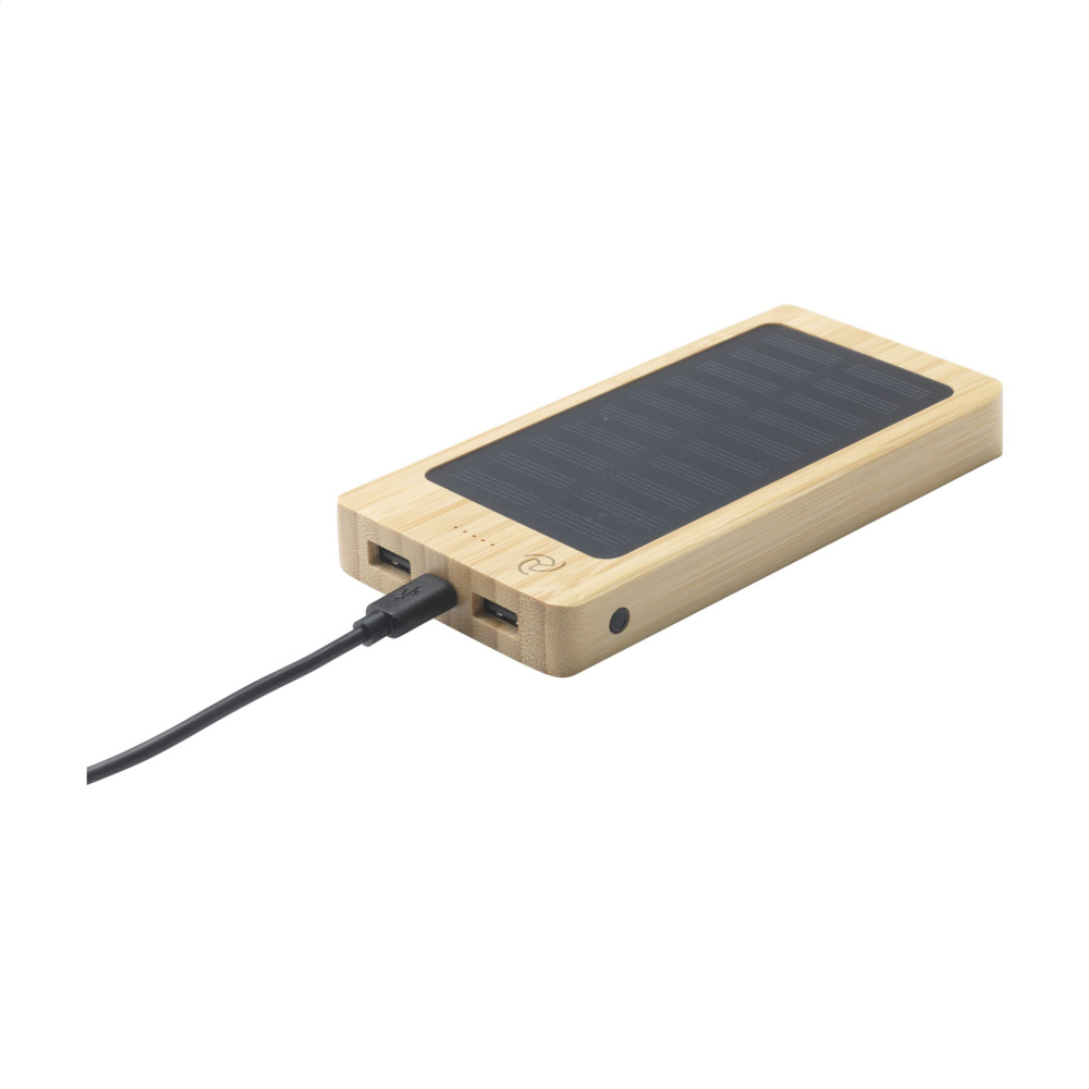 Logotrade promotional item picture of: Solar Powerbank 8000+ Wireless Charger