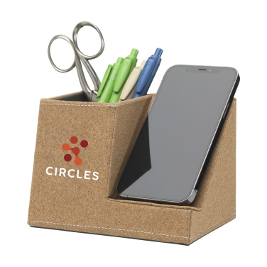 Logotrade promotional merchandise image of: Ecork Pen Holder Wireless Charger