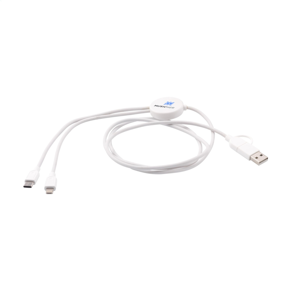 Logotrade promotional product image of: Charging Cable RCS Recycled ABS-TPE