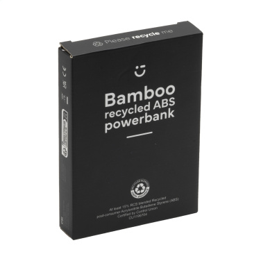 Logo trade promotional items image of: Boru Bamboo RCS Recycled ABS Powerbank Wireless Charger