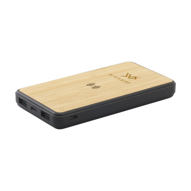 Logotrade promotional items photo of: Boru Bamboo RCS Recycled ABS Powerbank Wireless Charger