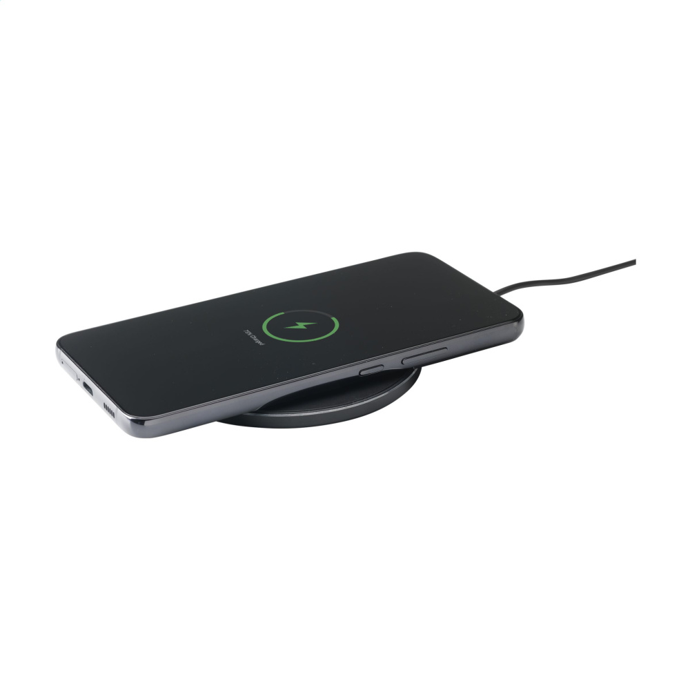 Logo trade promotional gifts image of: Tecco GRS Recycled Alu 15W Wireless Charger