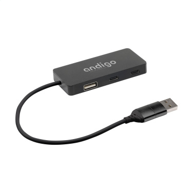 Logotrade promotional product picture of: Tecco GRS Recycled Alu USB Hub