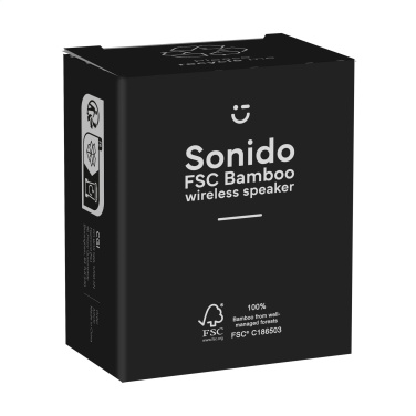 Logotrade promotional merchandise image of: Sonido 5W Bamboo wireless speaker