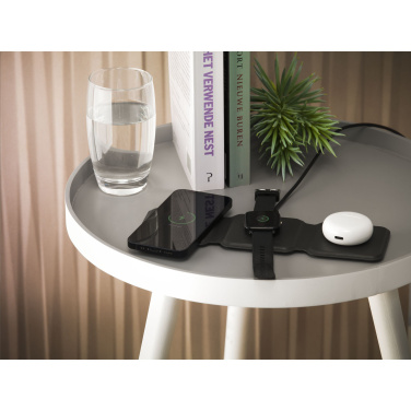 Logo trade promotional gifts picture of: TriCharge RCS  Recycled PU Wireless Charger