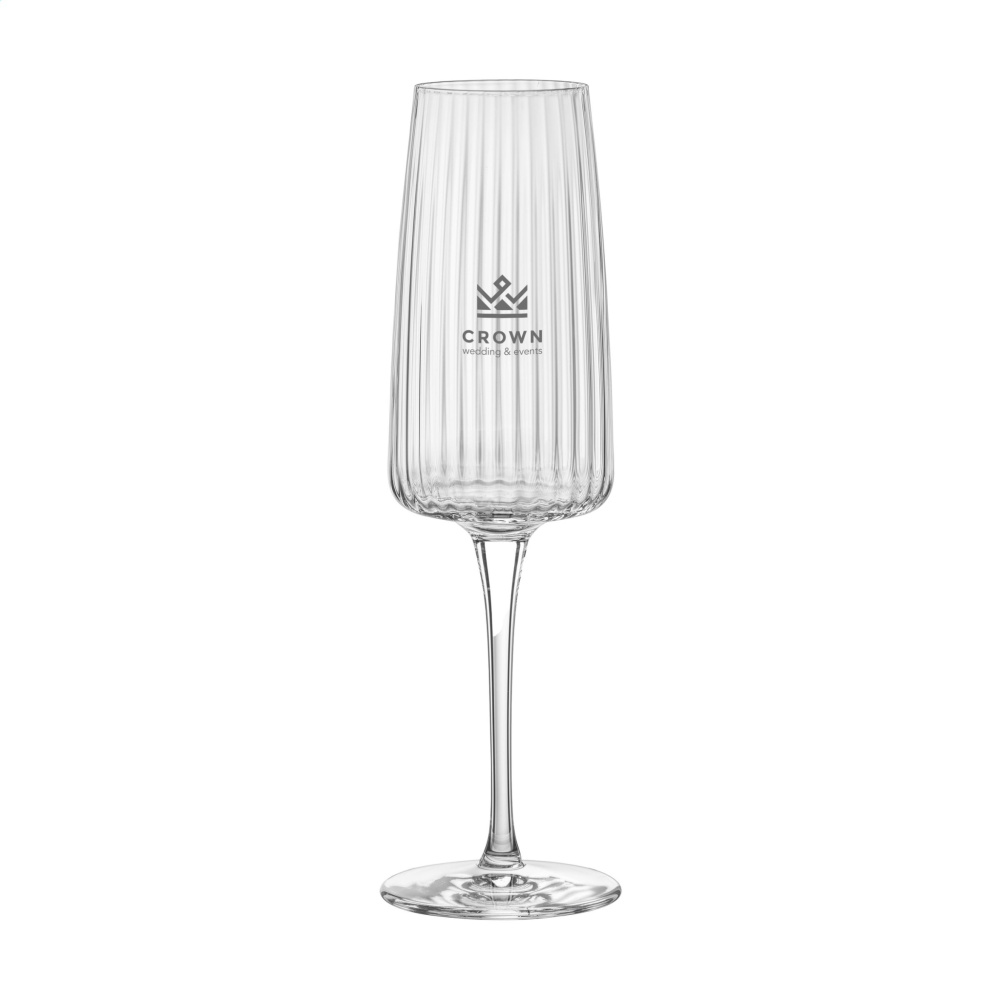 Logo trade promotional giveaways picture of: Ribbio Champagne glass 255 ml