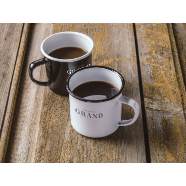 Logo trade promotional giveaways image of: Retro Enamel Mug 350 ml