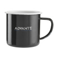 Retro Enamel Mug 350 ml, black/white