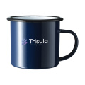 Retro Enamel Mug 350 ml, blue/black