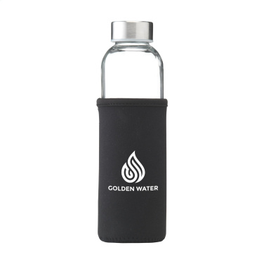 Logo trade promotional giveaway photo of: Senga Glass 500 ml drinking bottle