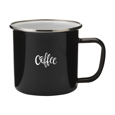 Logo trade promotional gifts picture of: Retro Silver Enamel Mug 350 ml