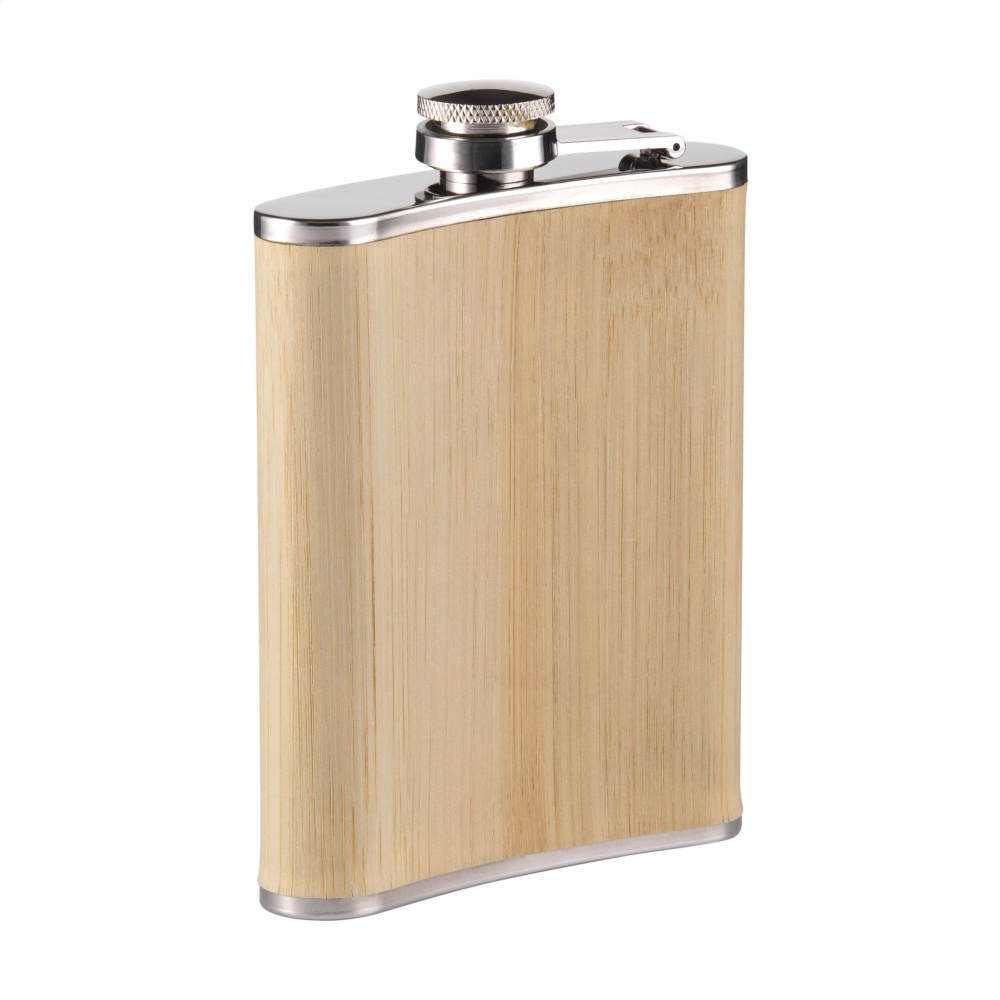 Logotrade promotional merchandise picture of: Hipflask Bamboo 200 ml drinking bottle