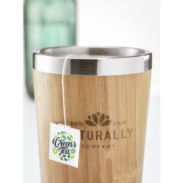 Logo trade promotional items picture of: Tokyo 450 ml bamboo thermo cup