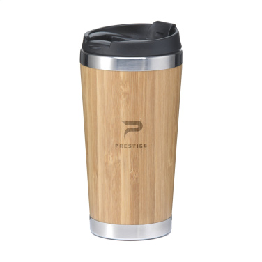 Logo trade corporate gift photo of: Tokyo 450 ml bamboo thermo cup