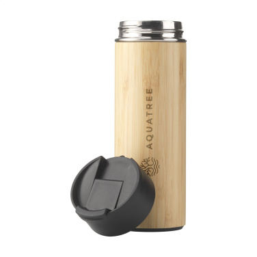 Logo trade promotional merchandise image of: Sakura 360 ml bamboo thermo bottle/thermo cup