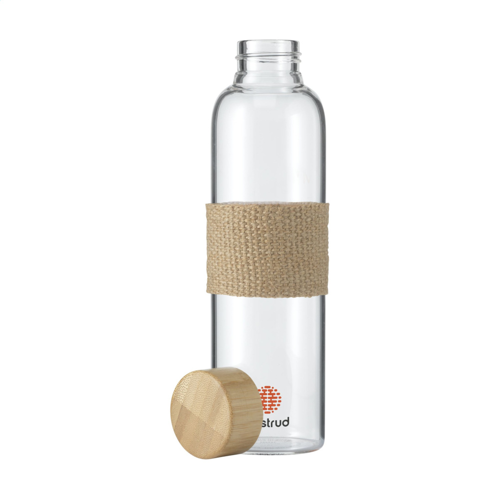 Logo trade business gift photo of: Senga Glass Bamboo 500 ml drinking bottle