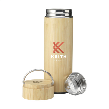 Logotrade advertising products photo of: Nikko 330 ml bamboo thermo bottle/thermo cup